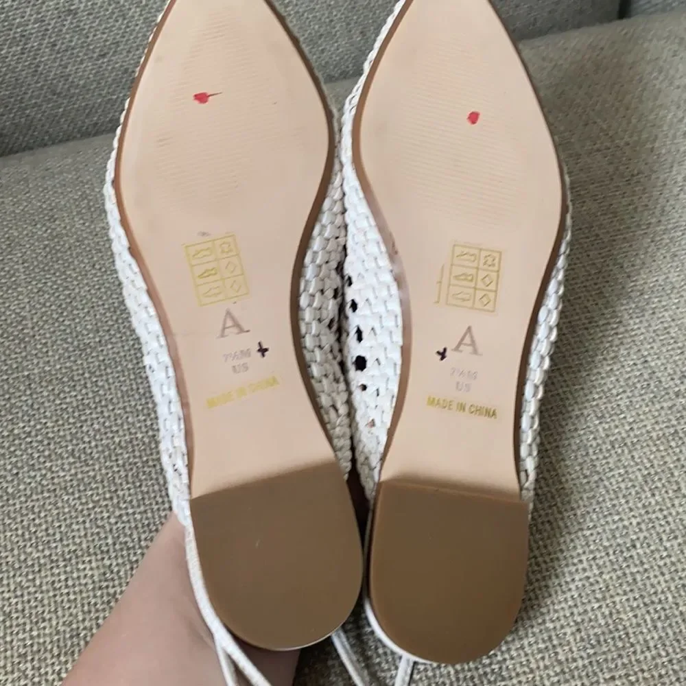 NWOB Anthropologie Marino Ankle-Tie Flats Size 7.5